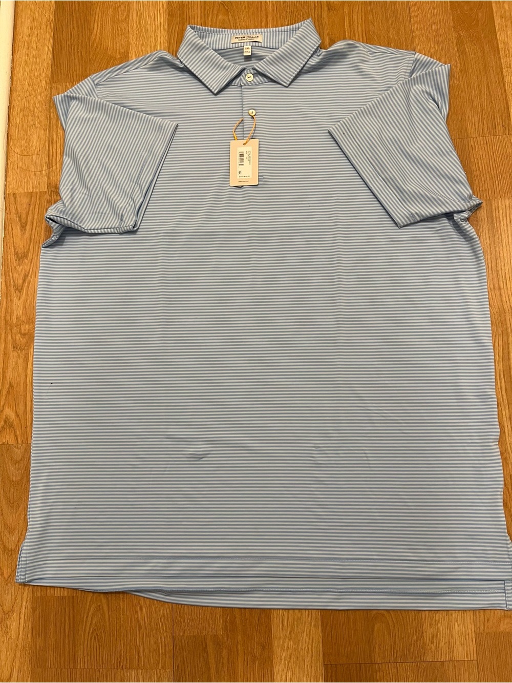 Peter Millar Summer Comfort Men’s Polo Shirt – Light Blue – NWT XXL